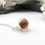 Sphere Pendant with Lock of Hair