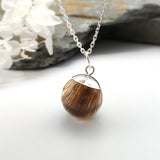 Sphere Pendant with Lock of Hair