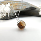 Sphere Pendant with Lock of Hair