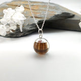 Sphere Pendant with Lock of Hair