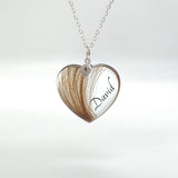 Beautiful Heart Pendant with Hair