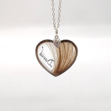 Beautiful Heart Pendant with Hair