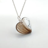 Beautiful Heart Pendant with Hair