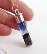Cylinder Pendant with Ashes