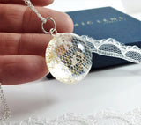 Bridal Lace Keepsake Pendant