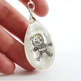 Custom Child’s Drawing Keepsake Pendant or Keyring