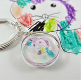 Personalised Drawing Keepsake Keychain or Pendant