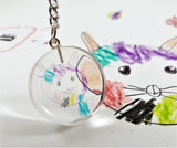 Personalised Drawing Keepsake Keychain or Pendant
