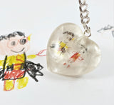 Custom Heart Resin Keepsake – Child’s Drawing