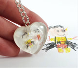 Custom Heart Resin Keepsake – Child’s Drawing