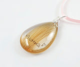 Personalised Hair & Handwriting Memory Pendant