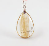 Personalised Hair & Handwriting Memory Pendant
