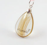 Personalised Hair & Handwriting Memory Pendant