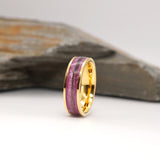Lock of Hair Gold Tungsten Channel Ring