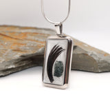 Titanium Memorial Dog Tag Pendant with Hair or Ashes