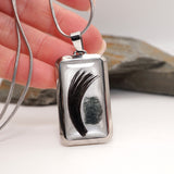 Titanium Memorial Dog Tag Pendant with Hair or Ashes
