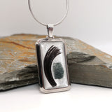 Titanium Memorial Dog Tag Pendant with Hair or Ashes
