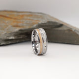 Tungsten Double Channel Ring with Ashes or Hair