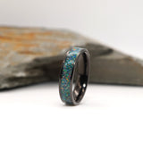 Black Plated Tungsten Ashes Memorial Channel Ring