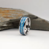 Tungsten Ashes Memorial Channel Ring