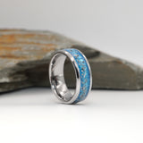 Tungsten Ashes Memorial Channel Ring