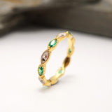 Memorial Birthstone Marquise Ring with Ashes