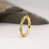 Memorial Birthstone Marquise Ring with Ashes