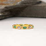 Memorial Birthstone Marquise Ring with Ashes