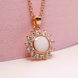 Round Halo Breastmilk Necklace