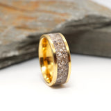 Pure Ashes Memorial Channel Ring - Gold Tungsten