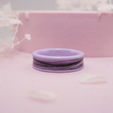 Lilac Ceramic Lock of Hair Inlay Ring