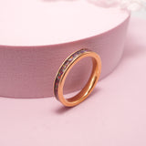 Solid Gold Inlay Ring with Ashes
