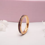 Cremation Ashes Gold Tungsten Channel Ring