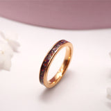 Solid Gold Inlay Ring with Ashes