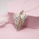 Angel Wings Breastmilk & Hair Keepsake Pendant