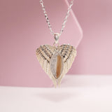 Angel Wings Breastmilk & Hair Keepsake Pendant