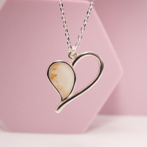 Silver Heart Breastmilk Necklace