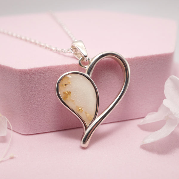 Silver Heart Breastmilk Necklace