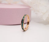 Cremation Ashes Gold Tungsten Channel Ring