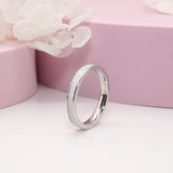 3.5mm Solid White Gold Inlay Breastmilk Ring