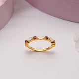 Half Band Marquise Breastmilk Keepsake Ring with Birthstone