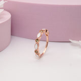 Half Band Marquise Breastmilk Keepsake Ring with Birthstone