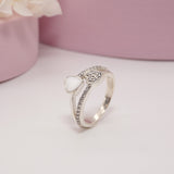 Double Heart Breastmilk Keepsake Ring – Sterling Silver