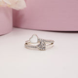 Double Heart Breastmilk Keepsake Ring – Sterling Silver