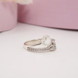 Double Heart Breastmilk Keepsake Ring – Sterling Silver