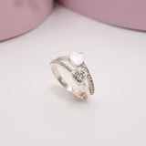 Double Heart Breastmilk Keepsake Ring – Sterling Silver