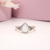 Teardrop Breastmilk Keepsake Ring – Sterling Silver