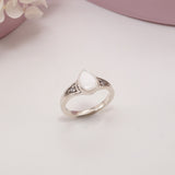 Teardrop Breastmilk Keepsake Ring – Sterling Silver