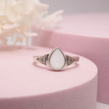 Teardrop Breastmilk Keepsake Ring – Sterling Silver