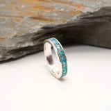Memorial Ashes & Opal Inlay Ring – Sterling Silver